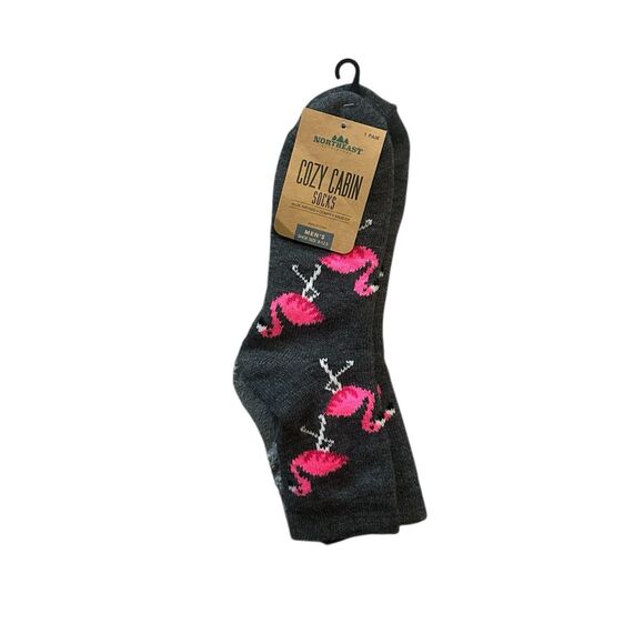 NEW WITH TAGS New FLAMINGO STYLE SOCKS Funky Socks- Socks- One size Pair-  SOCKS - Picture 1 of 6